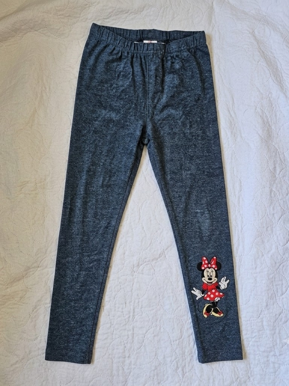 Kids Dark Gray Disney Minnie Mouse Leggings